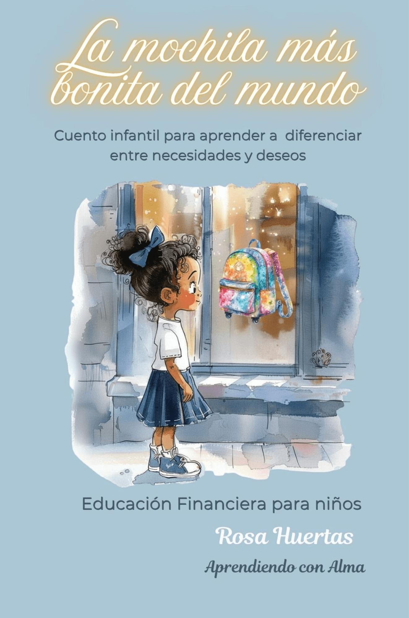 Portada del cuento La mochila más bonita del mundo – Educación financiera para niños
